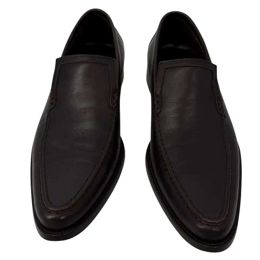 Donald J Pliner Jeffry I20 Italian Leather Brown Dress Casual Loafer Shoe SZ 8
